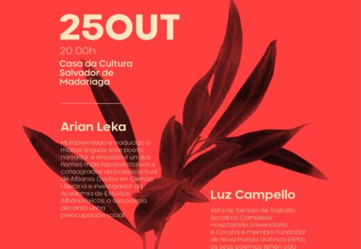 O ciclo Poetas Di(n)versos celebra este luns a súa primeira cita do outono coa galega Luz Campello e o albanés Arian Leka